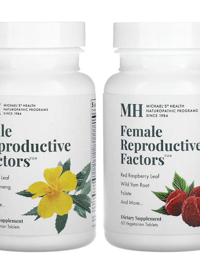 Michael's Naturopathic Male & Female Reproductive Factors Couples' Pack 2 Bottles 60 Vegetarian Tablets Each