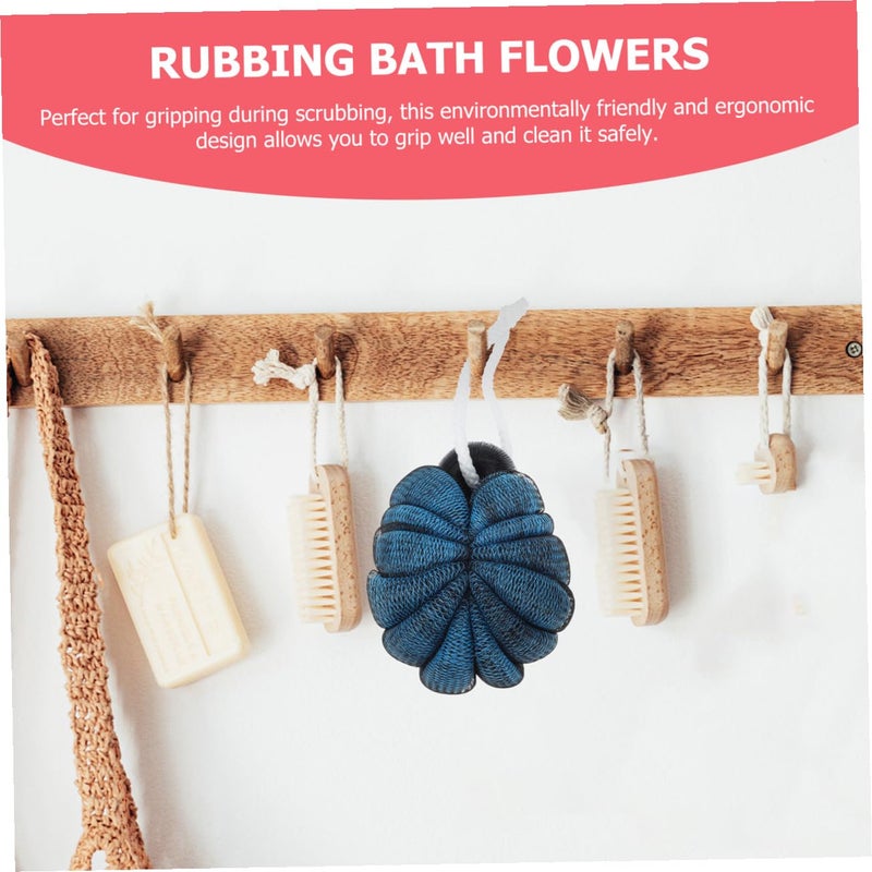 Dual Color Turtle Shaped Bath Scrubber 4 Pack Soft Exfoliating Shower Mesh Sponges - Image 5