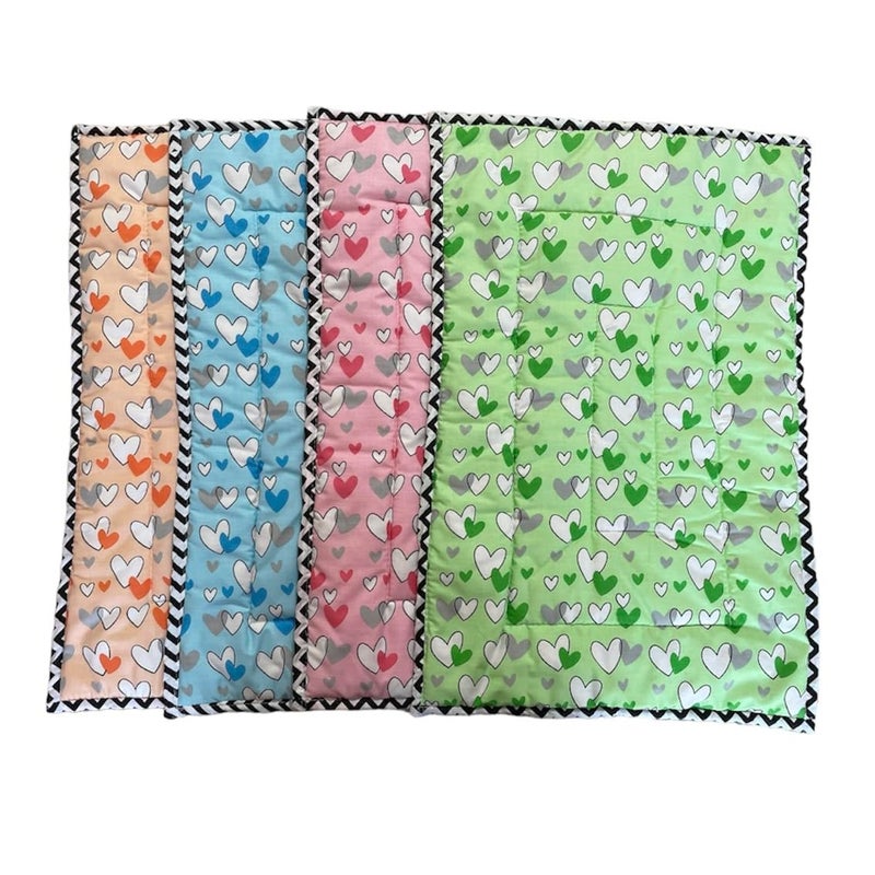 Fabrify 100 Cotton Newborn Baby Godadi Baby Bed Mattress Rilka Bedsheet 06 Months Multi Color70x50 CM Sky Blue - Image 2