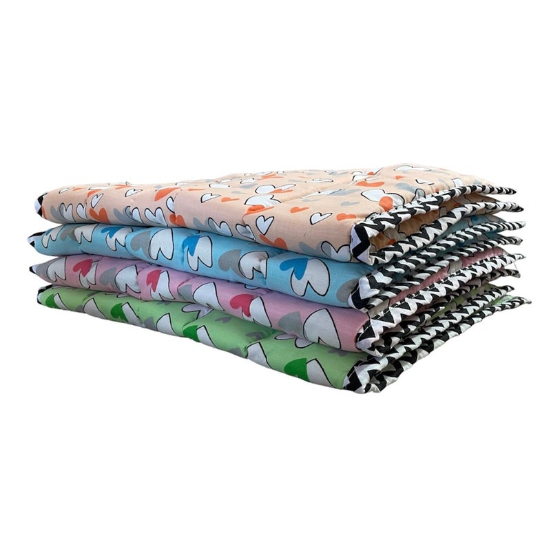Fabrify 100 Cotton Newborn Baby Godadi Baby Bed Mattress Rilka Bedsheet 06 Months Multi Color70x50 CM Sky Blue - Image 3