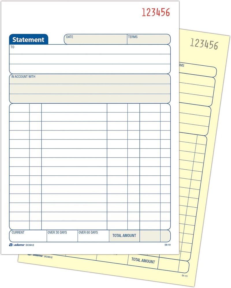 ADAMS Tops Statement Book, 2-Part Carbonless, White/Canary, 5-9/16 x 8-7/16 Inches, 50 Sets (DC5812) - Image 3