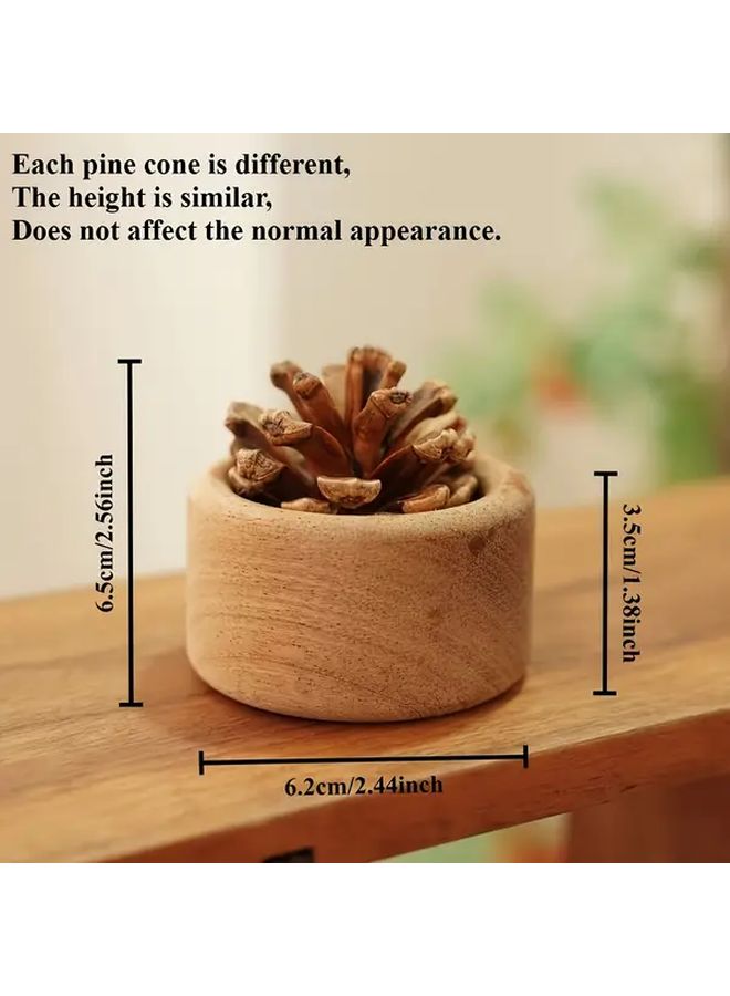 Wooden Pine Cone Diffuser Solid Perfume for Home Car Office Party Spa Aroma - Image 3