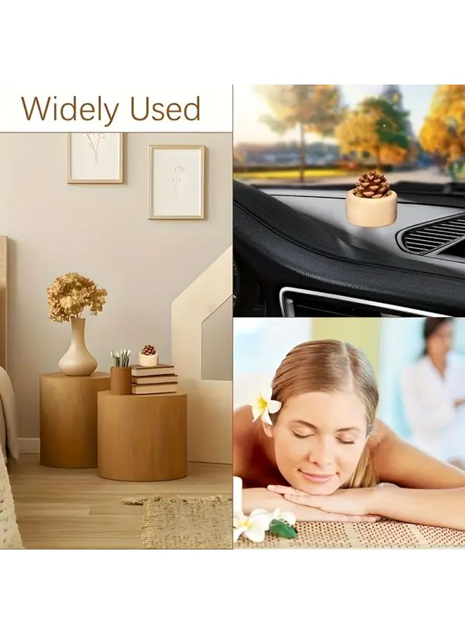 Wooden Pine Cone Diffuser Solid Perfume for Home Car Office Party Spa Aroma - Image 5