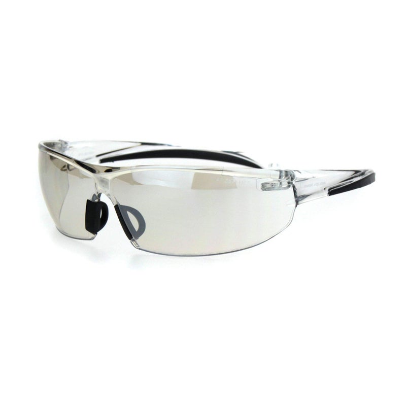 ANSI Z871 Wrap Around Mens Shatterproof Safety Glasses Light Grey Lens