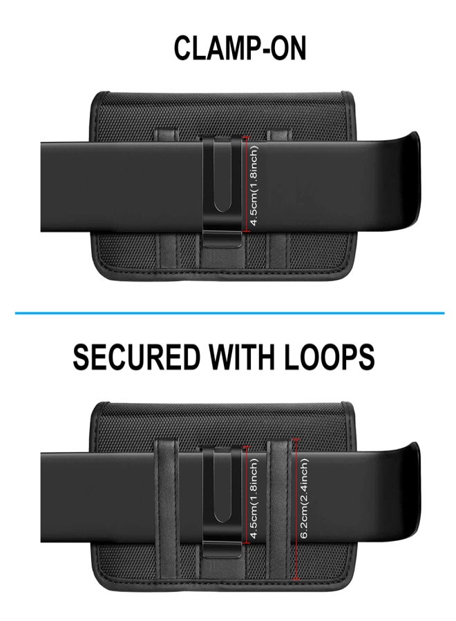 HAWEEL Multifunctional Cell Phone Pouch Waterproof Nylon Belt Holster Case with Card Slot Mobile Phone Waist Bag Compatible with Most Smartphones - Image 2