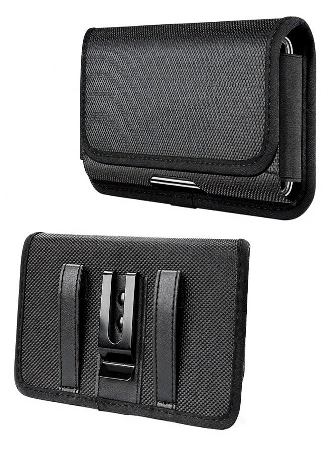 HAWEEL Multifunctional Cell Phone Pouch Waterproof Nylon Belt Holster Case with Card Slot Mobile Phone Waist Bag Compatible with Most Smartphones - Image 4