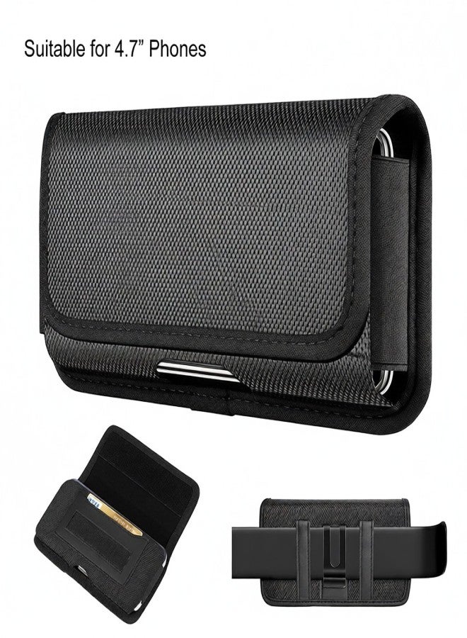 HAWEEL Multifunctional Cell Phone Pouch Waterproof Nylon Belt Holster Case with Card Slot Mobile Phone Waist Bag Compatible with Most Smartphones - Image 5