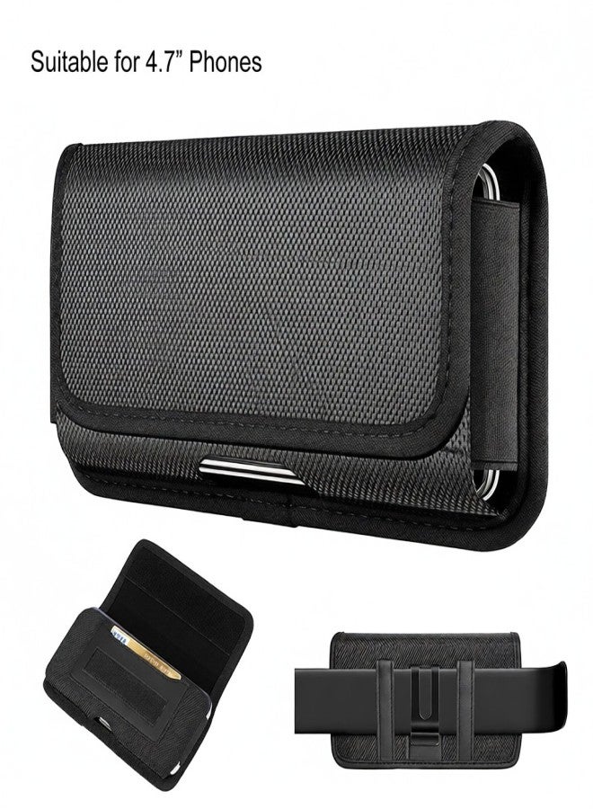 HAWEEL Multifunctional Cell Phone Pouch Waterproof Nylon Belt Holster Case with Card Slot Mobile Phone Waist Bag Compatible with Most Smartphones - Image 1