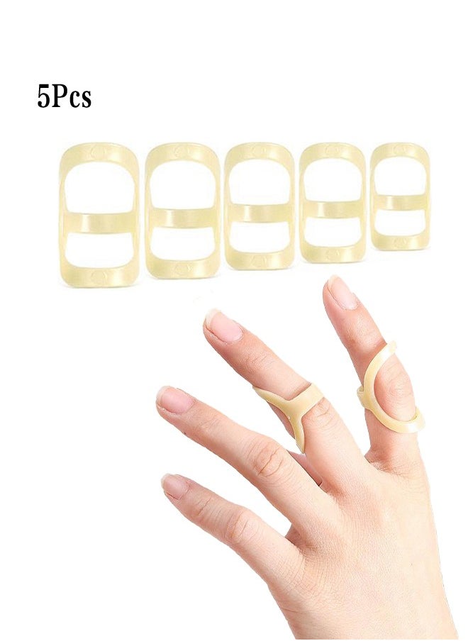 Generic - 5Pcs Joint Fixator Oval Finger Splints & Sleeves Kit 5 Graduated Trigger Finger Splint for Trigger/Arthritis/Straightening Finger Brace Support for Thumb/Middle/Ring/Index/Pinky (Size 3,4,5,6,7) - Image 1