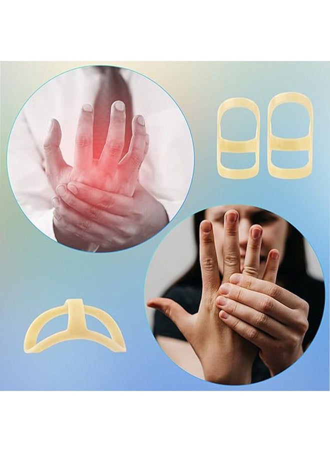 Generic - 5Pcs Joint Fixator Oval Finger Splints & Sleeves Kit 5 Graduated Trigger Finger Splint for Trigger/Arthritis/Straightening Finger Brace Support for Thumb/Middle/Ring/Index/Pinky (Size 3,4,5,6,7) - Image 1