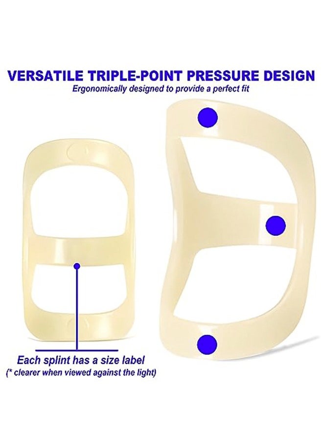 Generic - 5Pcs Joint Fixator Oval Finger Splints & Sleeves Kit 5 Graduated Trigger Finger Splint for Trigger/Arthritis/Straightening Finger Brace Support for Thumb/Middle/Ring/Index/Pinky (Size 3,4,5,6,7) - Image 1