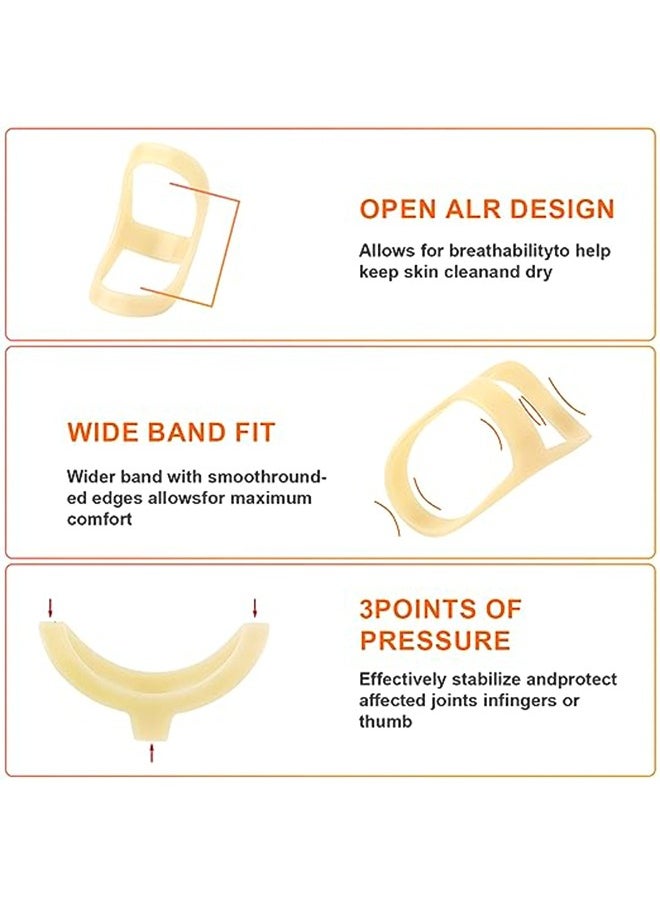 Generic - 5Pcs Joint Fixator Oval Finger Splints & Sleeves Kit 5 Graduated Trigger Finger Splint for Trigger/Arthritis/Straightening Finger Brace Support for Thumb/Middle/Ring/Index/Pinky (Size 3,4,5,6,7) - Image 1