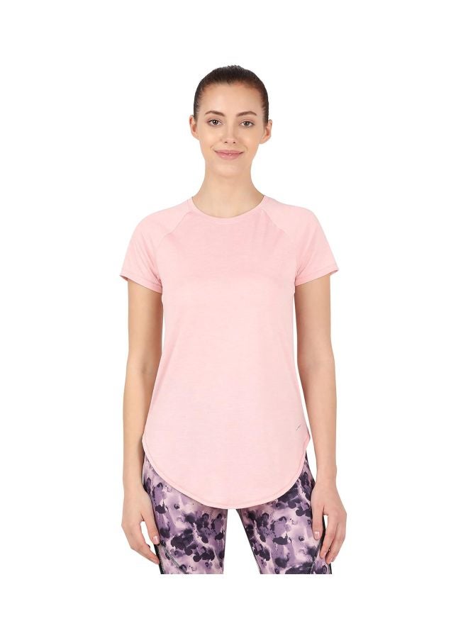 JOCKEY MW62 Women Microfiber Fabric Relaxed Fit Solid Curved Hem Styled Half Sleeve T Shirt with Stay Fresh Treatment - Image 1