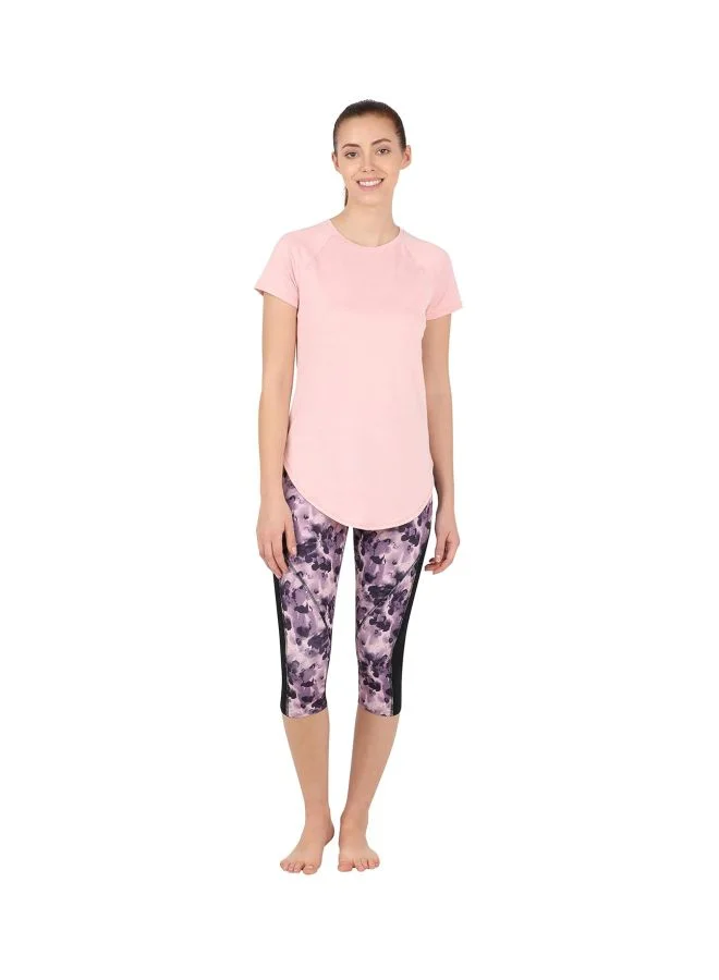 JOCKEY Jockey MW62 Women Microfiber Fabric Relaxed Fit Solid Curved Hem Styled Half Sleeve T Shirt with Stay Fresh Treatment