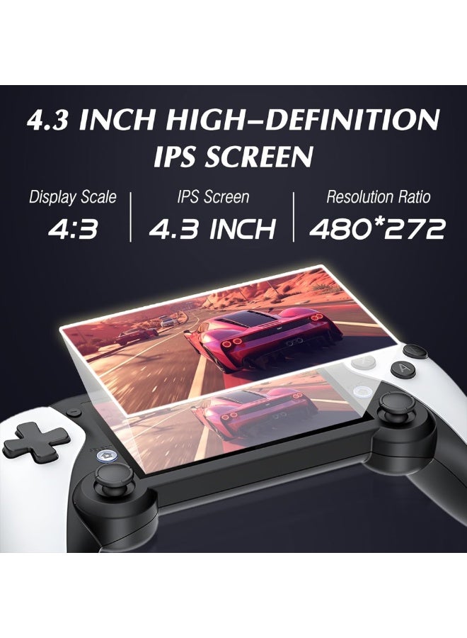 M25 Retro Handheld Game Console – 4.3" IPS Screen, 64GB Storage, 3000mAh Battery, Quad-Core CPU, 20,000+ Classic Games, TV Output, 3D Joystick, Expandable Memory - Image 3