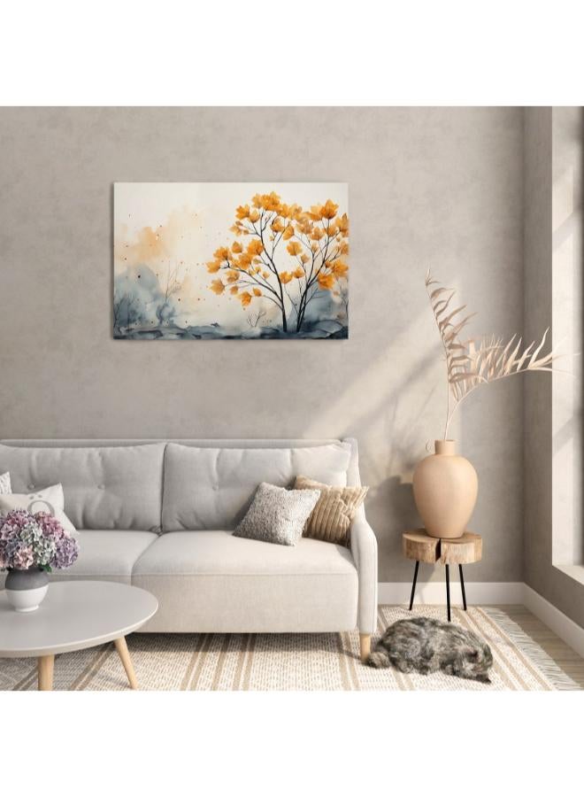 هوم جاليري لوحه جداريه فنيه عن اوراق الشجر فى فصل الخريف - Image 1