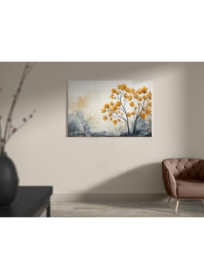 هوم جاليري لوحه جداريه فنيه عن اوراق الشجر فى فصل الخريف - Image 3