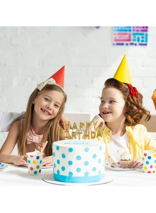 Happy Birthday Letter Birthday Candle, Birthday Candle Baking Dessert Cake Party Romantic Atmosphere Decoration Birthday Cake Top Decoration Cupcake Decoration(Gold) - view 4