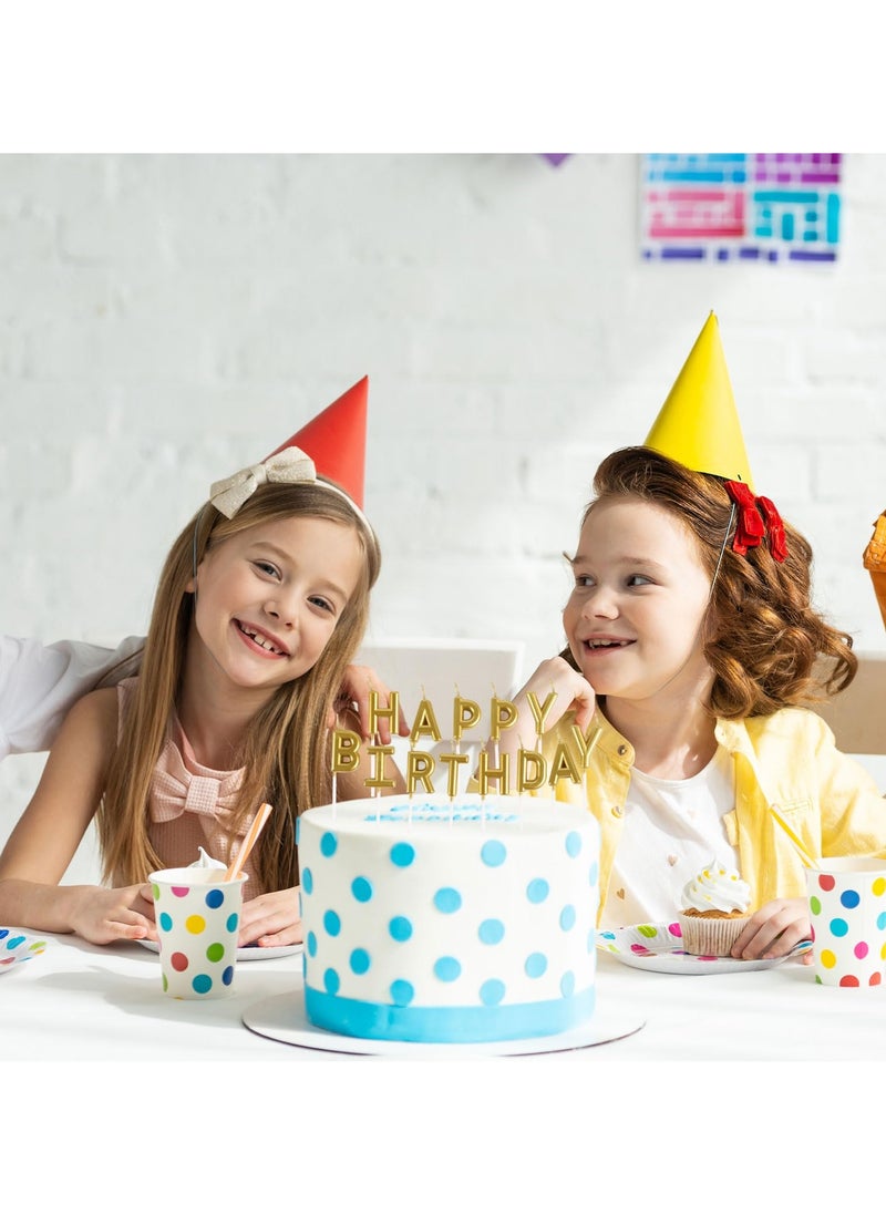 RTYY رسالة عيد ميلاد سعيد، شمعة عيد ميلاد، كعكة حلوى، حفلة زينة أجواء رومانسية، زخرفة الجزء العلوي من كعكة عيد الميلاد، زخرفة الكب كيك (ذهبي)  - Image 4