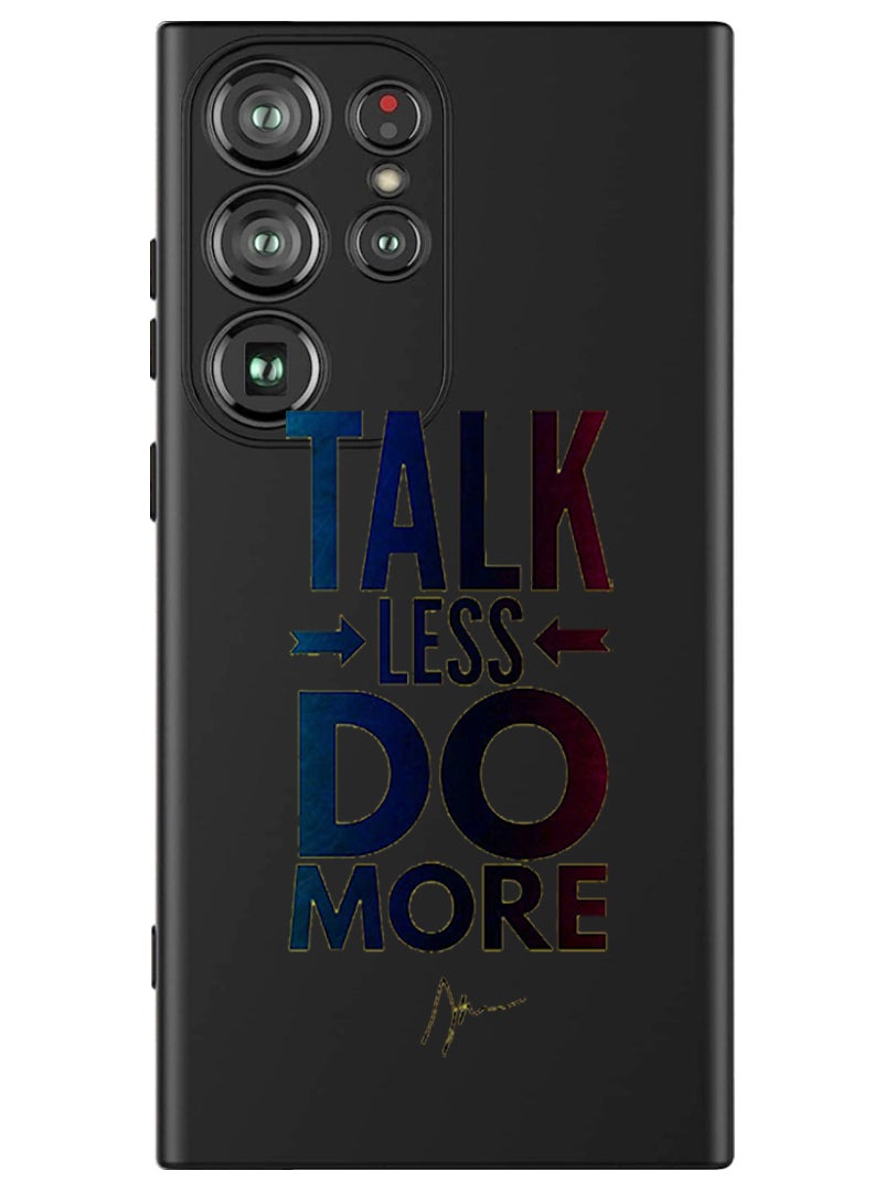 Theodor Protective Slim Fit Case Liquid Silicone Cover with Full Body Protection Anti-Scratch Shockproof Case For Samsung Galaxy S24 Ultra (Black) - talk less do more - Image 1