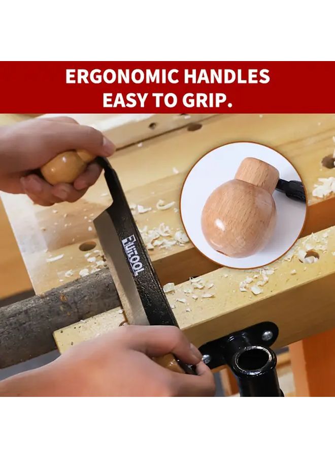 6in Draw Knife Carbon Steel Blade Woodworking Debarking Tool For Wood Carving - Image 5