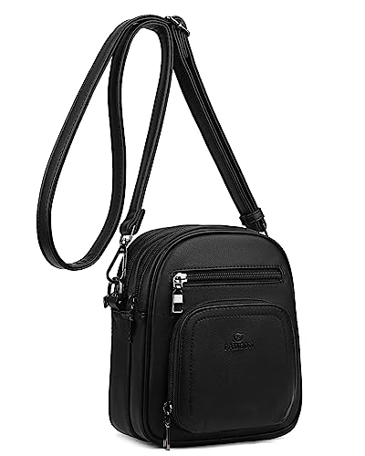 FADEON Small Purses for Women Crossbody Bags, Designer PU Leather Mini Cross Body Purse Travel Shoulder Bag Card Slots - Image 1