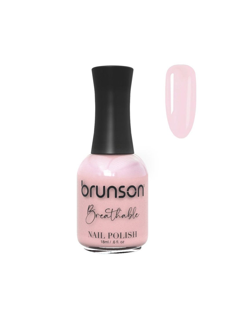 Brunson Breathable Nail Polish Halal Nail Lacquer Wudu friendly Quick Dry long lasting but easy peel off Glossy Shine Water Based Nail paint 18ml