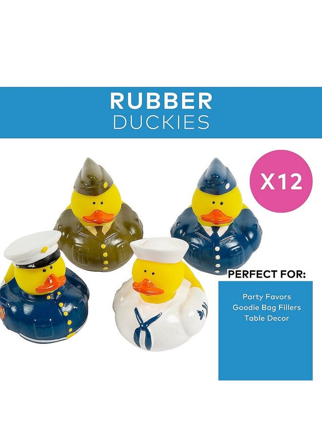 Fun Express Uniform Armed Forces Military Rubber Duckies (Set of 12 Ducks) - Image 2