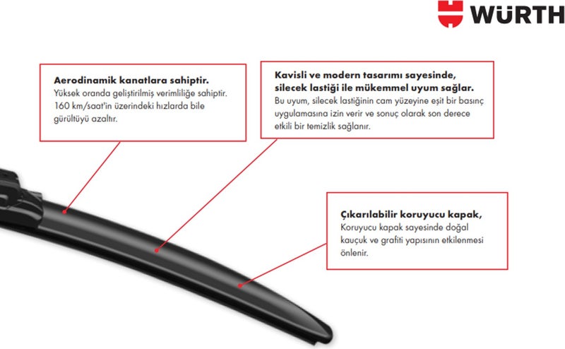 Banana Wiper Set Compatible with Lancia Delta 3 2008-2014