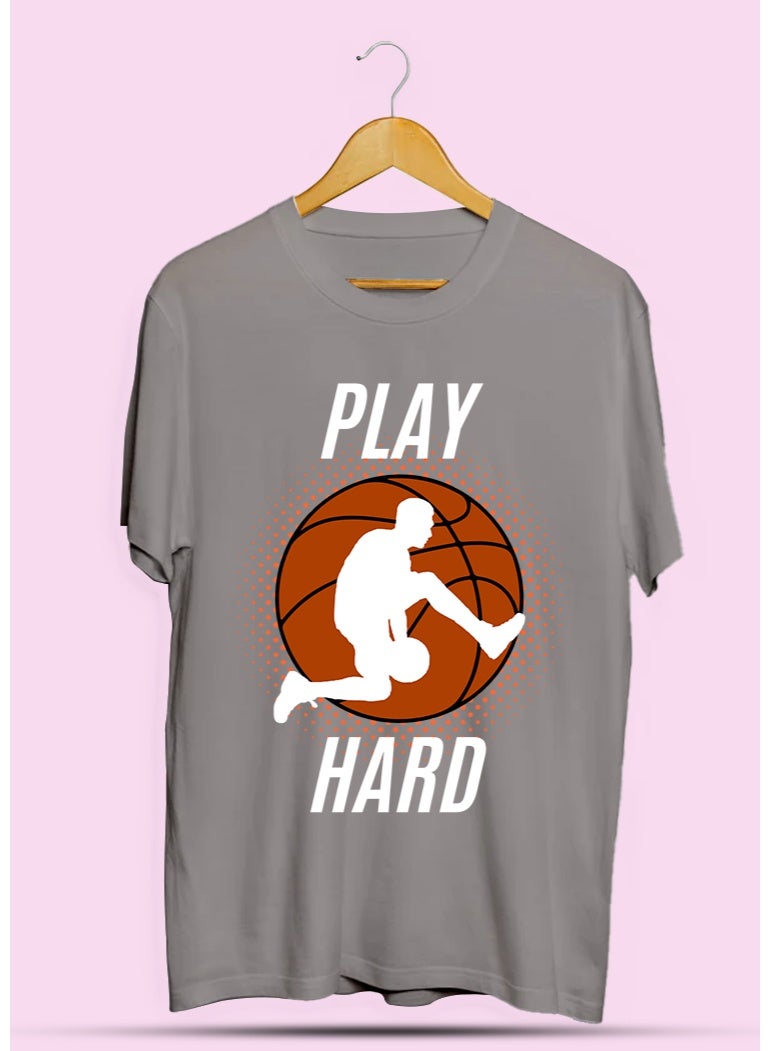 SHOP NEW ARRIVALS Basketball Play Hard T-Shirt – Motivational Basketball Graphic Tee | Sports Gift for Players, Athletes & Basketball Fans - Image 1