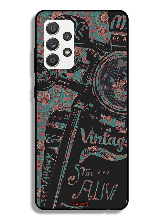 Tolwak Samsung Galaxy M32 5G Protective Case Cover Vintage Motorbike - Image 1