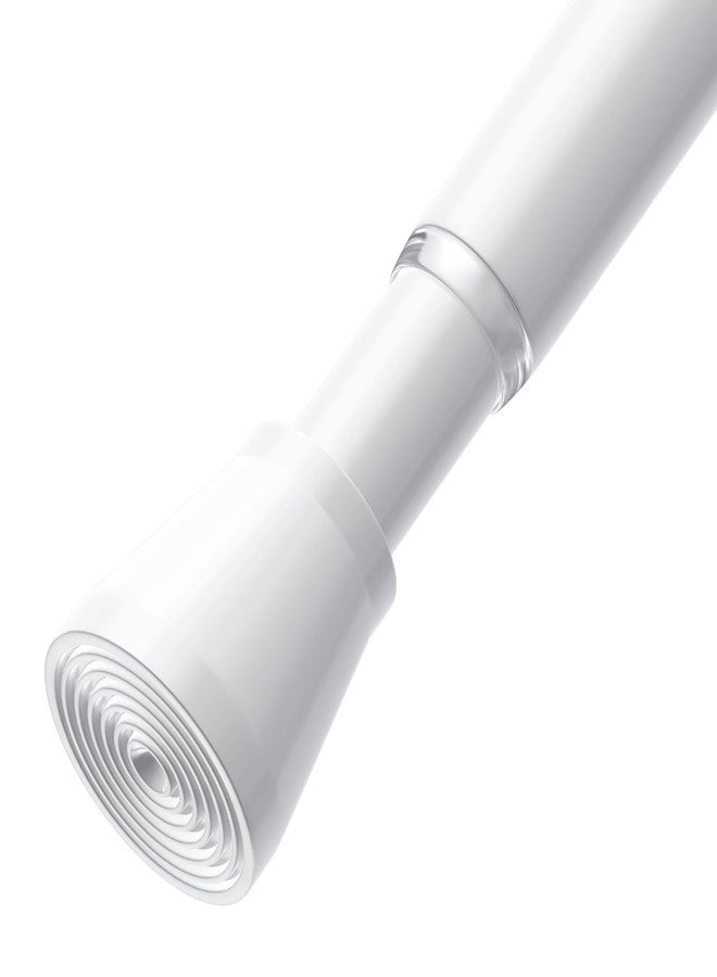AIZESI White Tension Rod for Windows 28 to 48 inch, Adjustable Curtain Rods No Drilling, Expandable Spring Tension Curtain Rod, Non-slip Shower Curtain Rod for Bathroom Closet Doorway (7/8" Diameter) - Image 1
