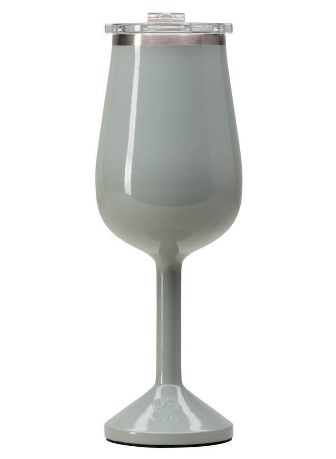 ORCA Vino 15oz | Temperature Insulated Mug, Vacuum Sealed Stainless Steel Wine Glass with Lid, Cup Keeps Drinks Ice Cold or Hot - Sage - Image 1
