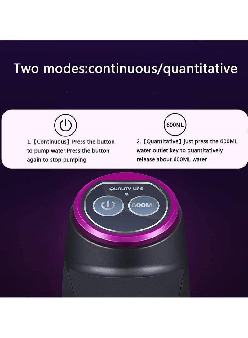 Automatic Rechargeable Wireless Water Dispenser Pump for 5 Gallon Bottles Portable Electric Drinking Water Pump
