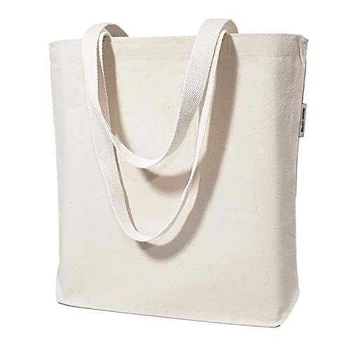 TBF Blank Bulk Canvas Tote Bags Wholesale Organic, Natural Color Plain Bags for Decorating, Heat Transfer, Printing, DIY, Crafts (24 Bags) - Image 1