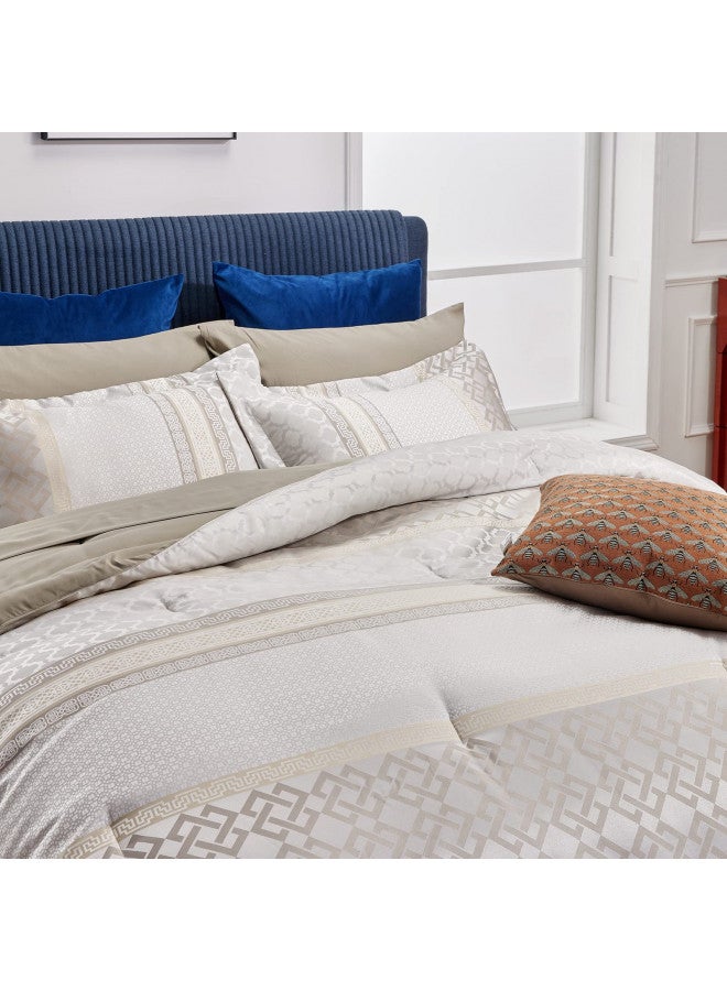 Bedsure Bedsure King Size Bed in a Bag - 7 Pieces Modern Hotel Style King Comforter Set, Luxurious Gold Bedding Set with Comforter, Sheets, Pillowcases & Shams  - Image 2