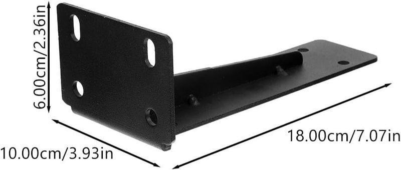 Heavy Duty Black Floating Shelf Bracket Wall Mounted Support for TV Cabinet Bookshelf Kitchen - Image 3
