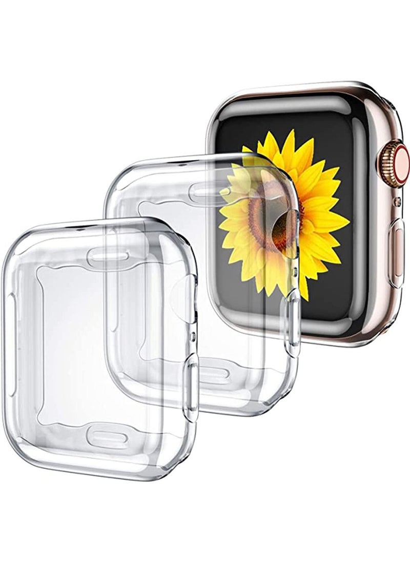Y&D - Watch Protective Case, for Apple Case 44mm SE Series 4/5/6 Protector, Soft Transparent TPU All-Around (2 Clear) - Image 1