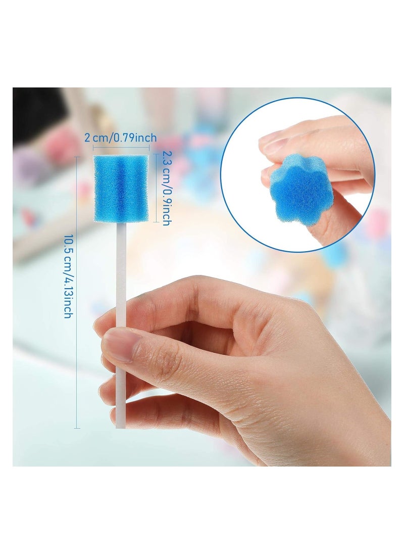 100 Count Unflavored Disposable Oral Swabs Tooth Shape Mouth Swabs Sponge Dental Swabsticks Unflavored For Oral Cavity Cleaning Sponge Swab Individually Wrapped