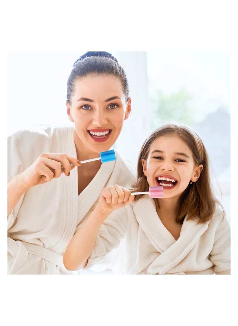 100 Count Unflavored Disposable Oral Swabs Tooth Shape Mouth Swabs Sponge Dental Swabsticks Unflavored For Oral Cavity Cleaning Sponge Swab Individually Wrapped