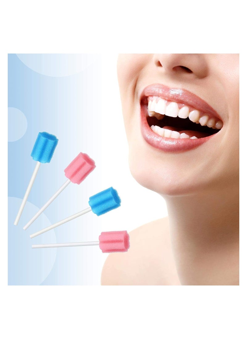 100 Count Unflavored Disposable Oral Swabs Tooth Shape Mouth Swabs Sponge Dental Swabsticks Unflavored For Oral Cavity Cleaning Sponge Swab Individually Wrapped