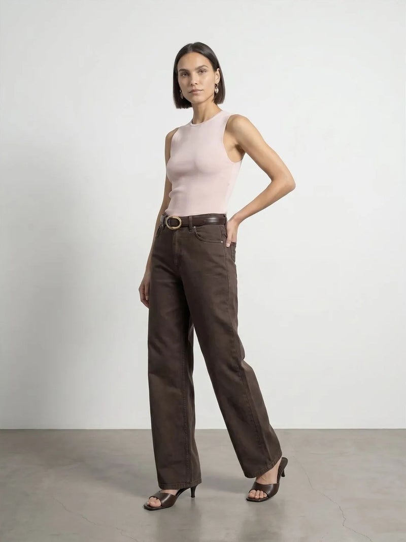 DILVIN High-Waist Wide-Leg Denim Jeans - Image 1