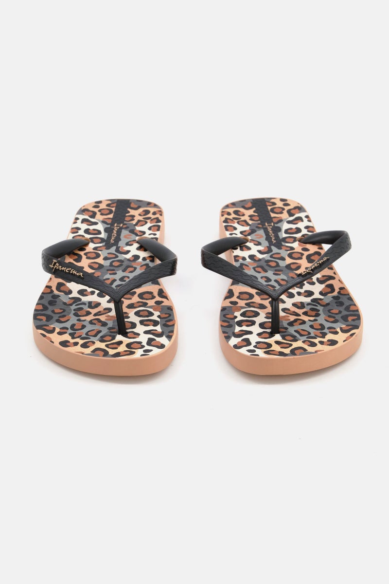 Ipanema Kids Girl Printed Flip Flops, Brown - Image 3