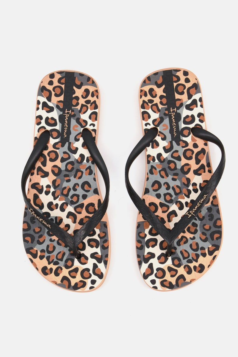Ipanema Kids Girl Printed Flip Flops, Brown - Image 4