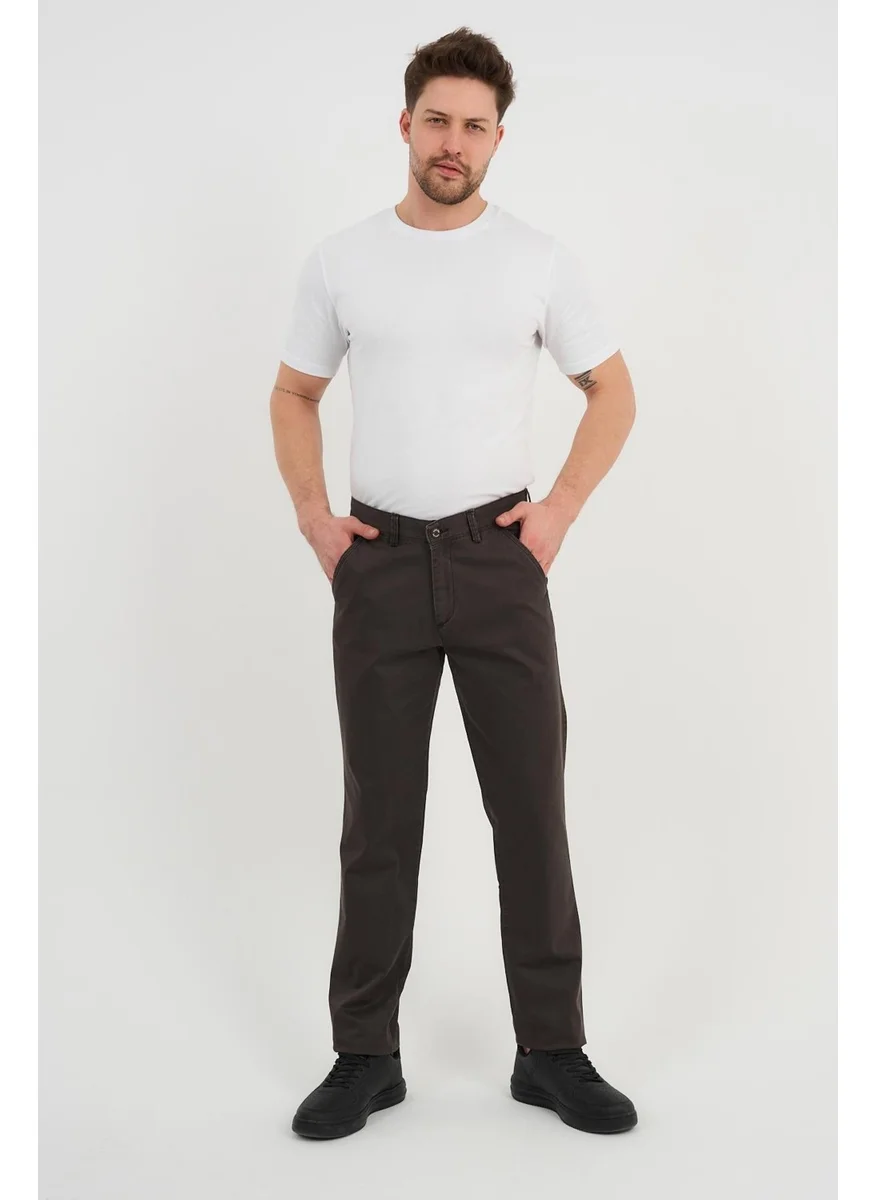 Alexander Gardi ALEXANDERGARDI Men's Side Pocket Brown Chino Trousers (AG-1910)