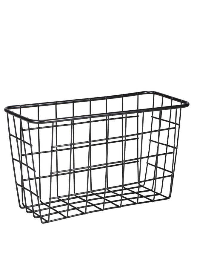 Iron Storage Basket Wall Mounted Storage Organizer Wire Hanging Basket Bathroom Shelf for Bedroom Bathroom Laundry Room - Image 5