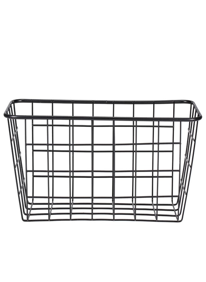 Iron Storage Basket Wall Mounted Storage Organizer Wire Hanging Basket Bathroom Shelf for Bedroom Bathroom Laundry Room - Image 4