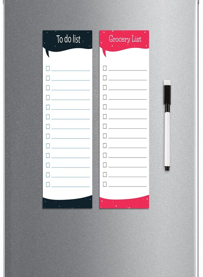 Rousrie Grocery List and to Do List Fridge Magnet Board Combo with Dry Erase Marker Pen | Unlimited Usage and Rewritable Magnetic Technology - Image 1