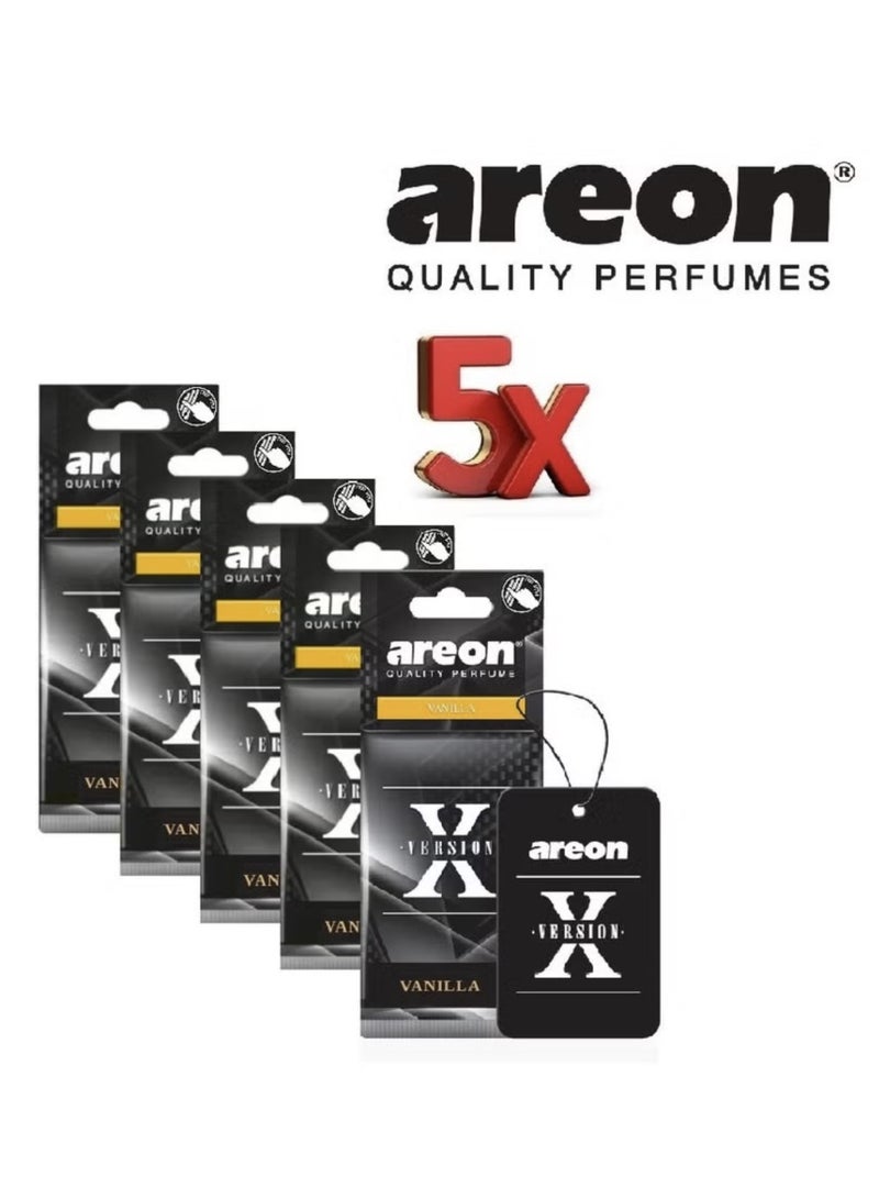 AERON Hanging X Version Car Air Freshener With Vanilla Scent 5 pieces - Image 2