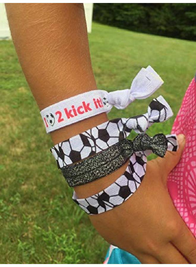 Infinity Collection Soccer Hair Accessories Soccer Hair Ties No Crease Soccer Hair Elastics Set - Image 4